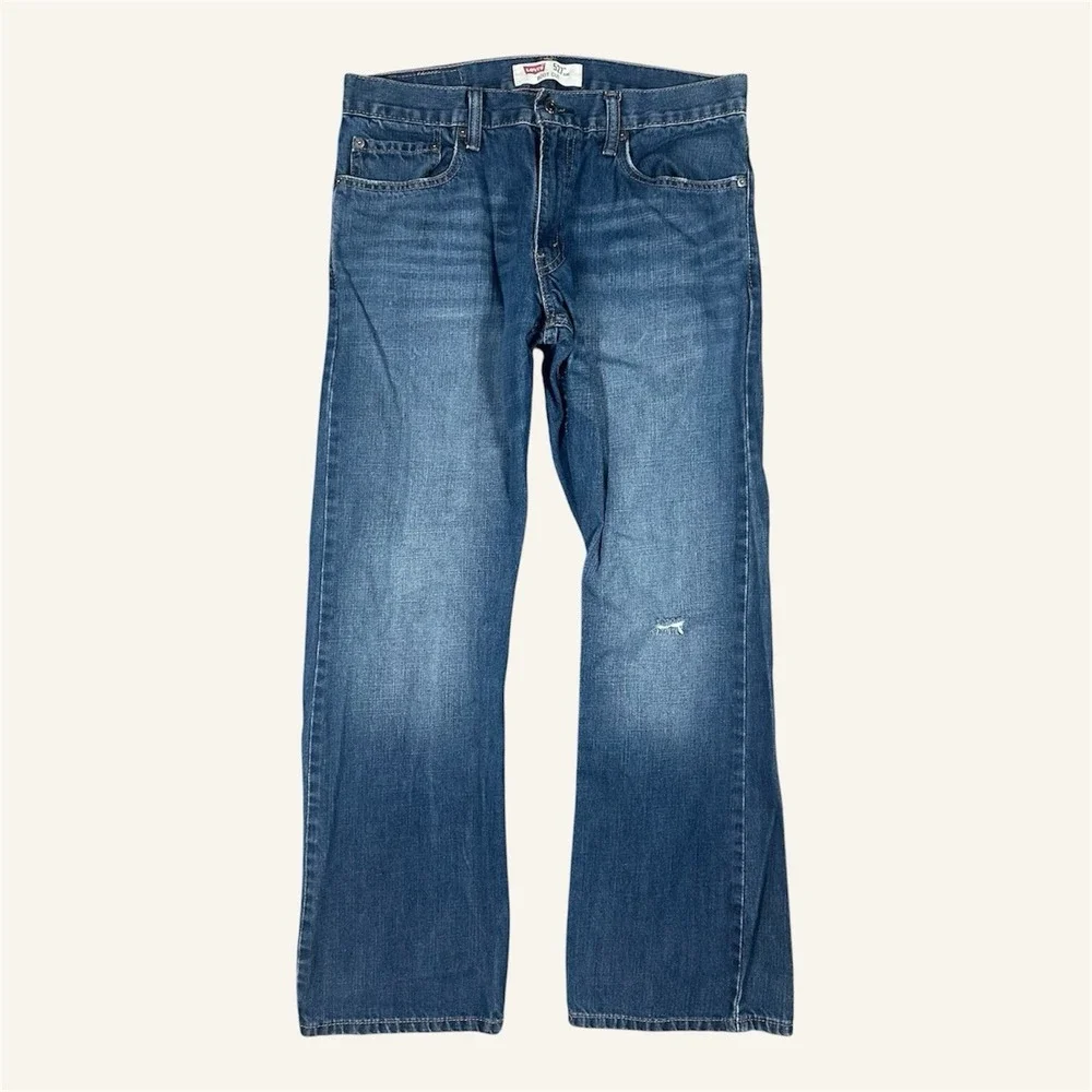 Levis 527 Jeans Mens 32x30 Blue Medium Wash Slim Bootcut Denim Rodeo Cowboy